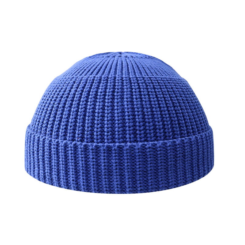 Picture of Cross-border Autumn and Winter Solid Color Light Plate Knitted Hat Warm Wool Hat Men's Trendy Brand Women's All-match Dome Guapi Hat Cold Hat