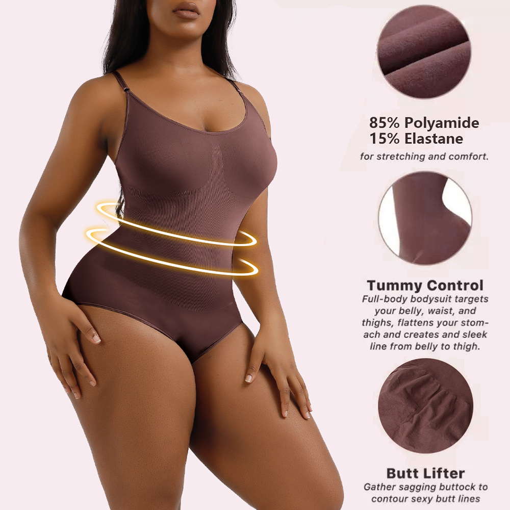 Picture of European and American plus size Postpartum Hip Lifting Seamless Body Shaping Clothes Women's Full Body Sling Abdomen Tinting Body Underwear