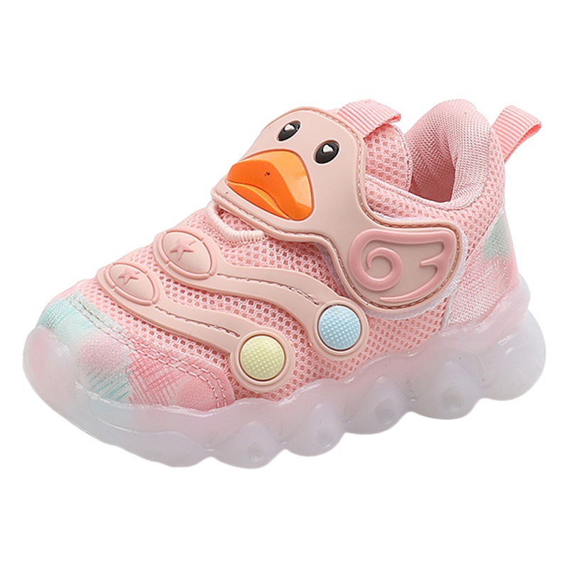 2025 New Baby Luminous Cartoon Sports Shoes for Boys and Girls Soft Soled Running Shoes Toddlers Led Luminous Shoes Cartoon