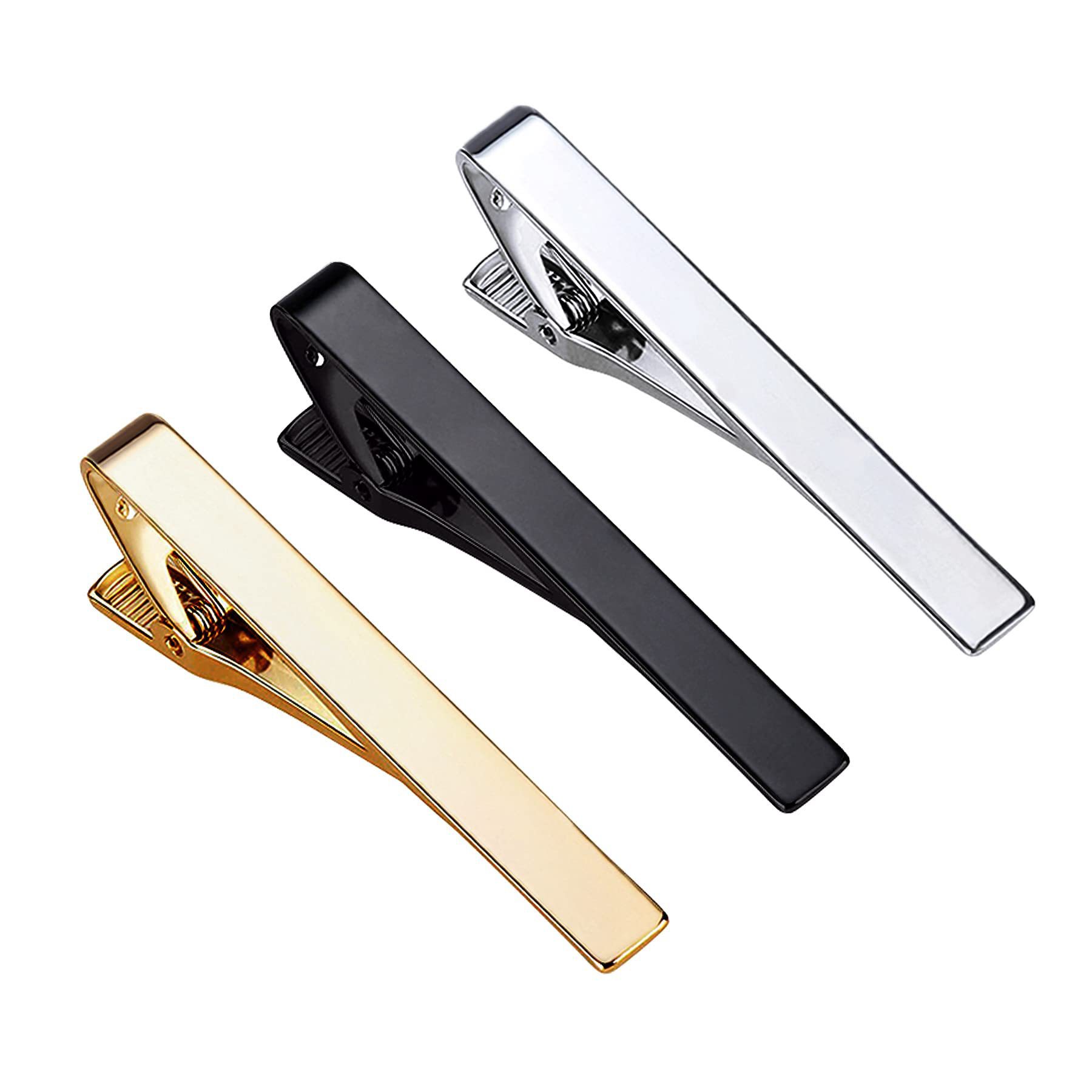 Picture of Cross-Border Temu Clothing Tie Clip, Men's Light Luxury Stainless Steel Tie Clip, Diagonal Pattern, Smooth Surface, High-End Tie Clip