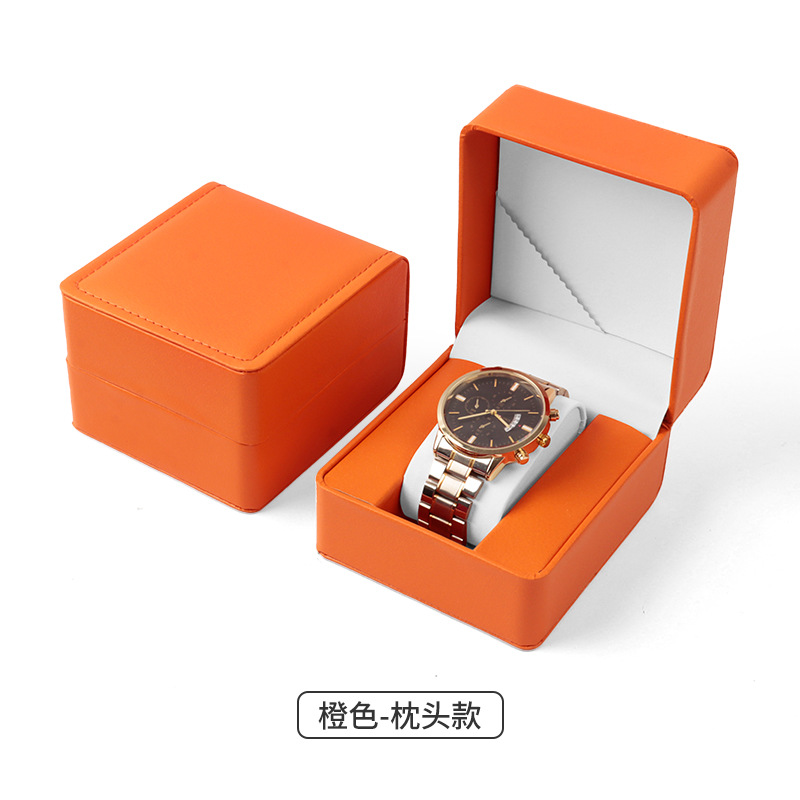 Picture of Lychee pattern business watch box advanced gift box Green watch box advanced watch packaging box Watch storage box