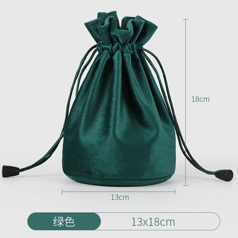Picture of High-Bottom Velvet Round Bottom Drawstring Flap Pocket Pants, Super Soft Drawstring Jewelry, Jewelry Red Wine Packaging Bag, Curling Wand, Selfie Stick