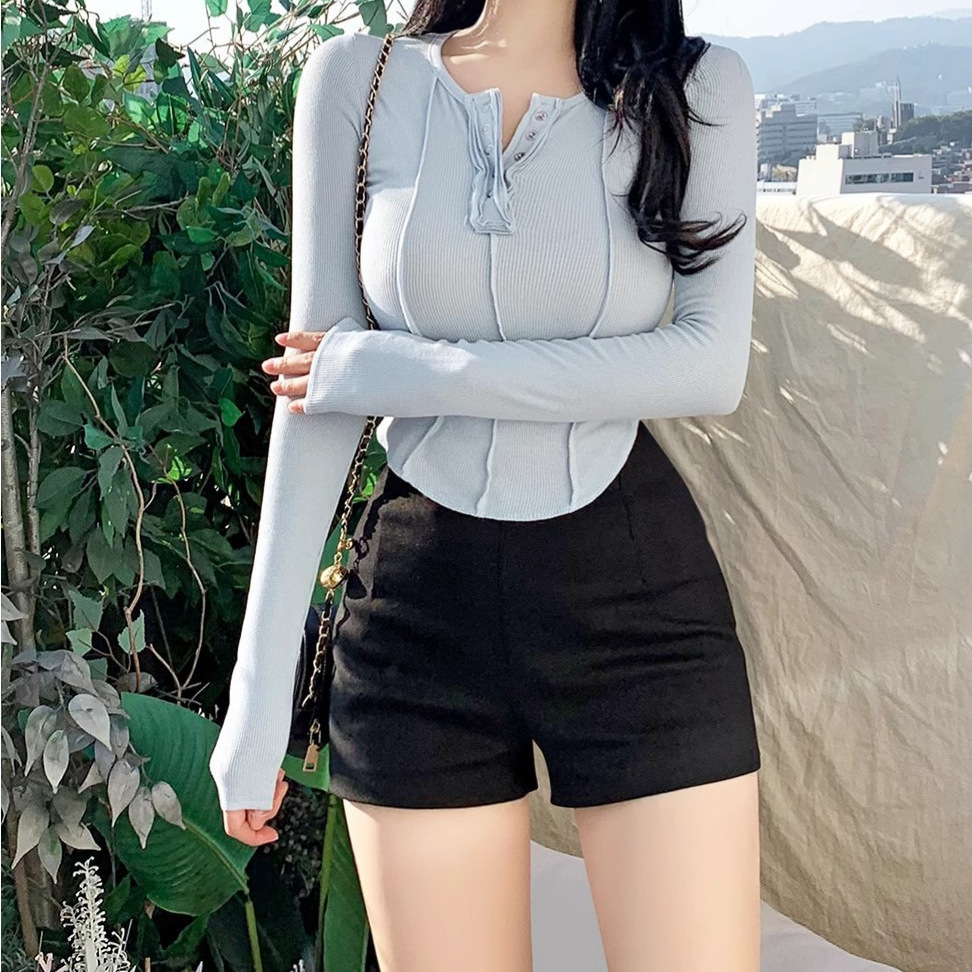 Black 2024 Summer New Tight Hot Pants High Waist Slimming Pants Base Outer Wear Shorts Women's Hot Girl Hip Pants