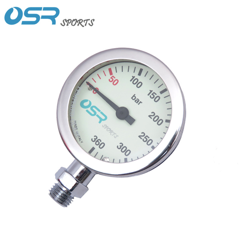 Scuba diving metal high pressure gauge