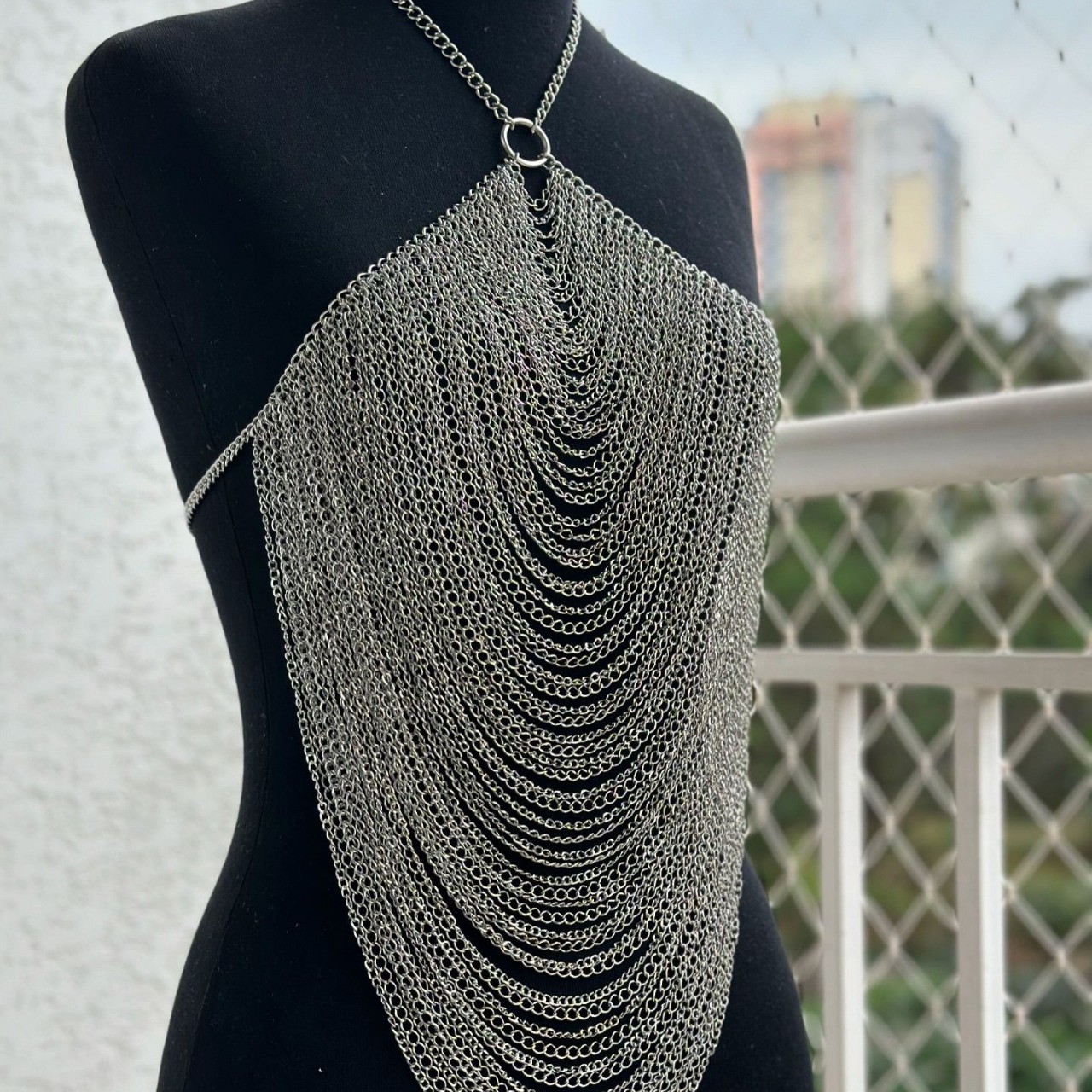 European and American Cross-border Multi-layer Body Chain Wrapped Chest Backless Chest Chain Women's Fashion Tassel Integrated Chain Body Chain