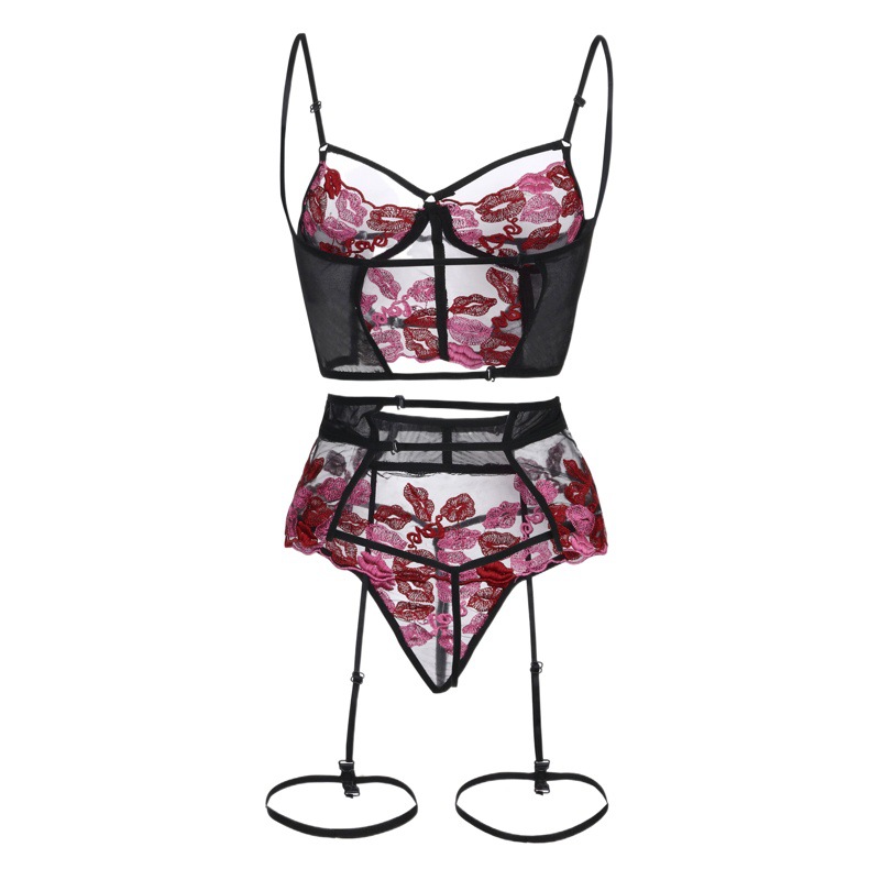Foreign trade wholesale European station sexy new V backless lace mesh goddess slim sexy lingerie one-piece delivery
