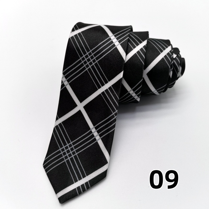 Picture of Ultra-narrow 5cm printed tie leopard print hand-tied unisex casual tie