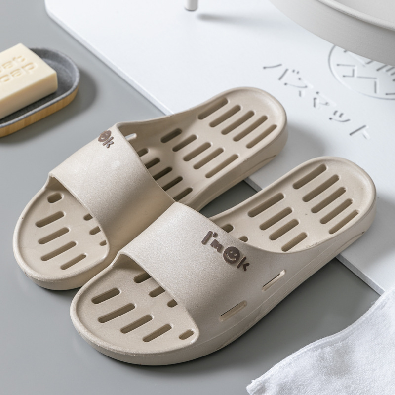 Picture of Monique home drag four seasons bath leaky slippers women's hollow non-slip couple bathroom quick-drying drain drag men