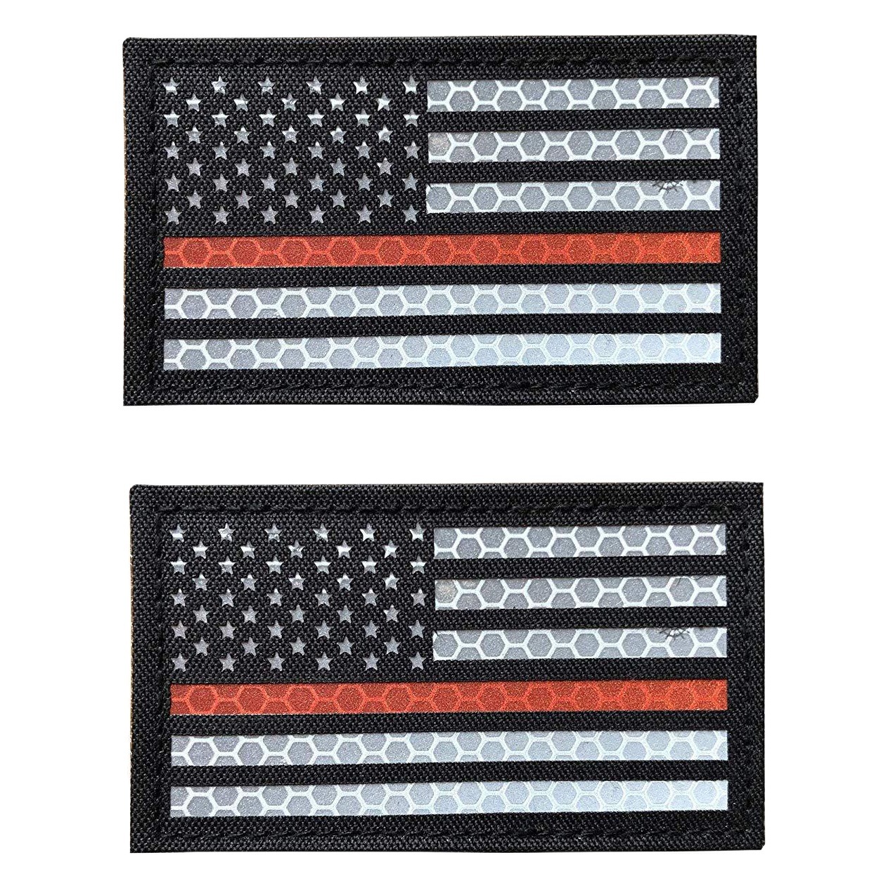 Haike Outdoor Spot Laser Cut American Ir Reflective Tactical Morale Badge Reflective Velcro Strip Flag