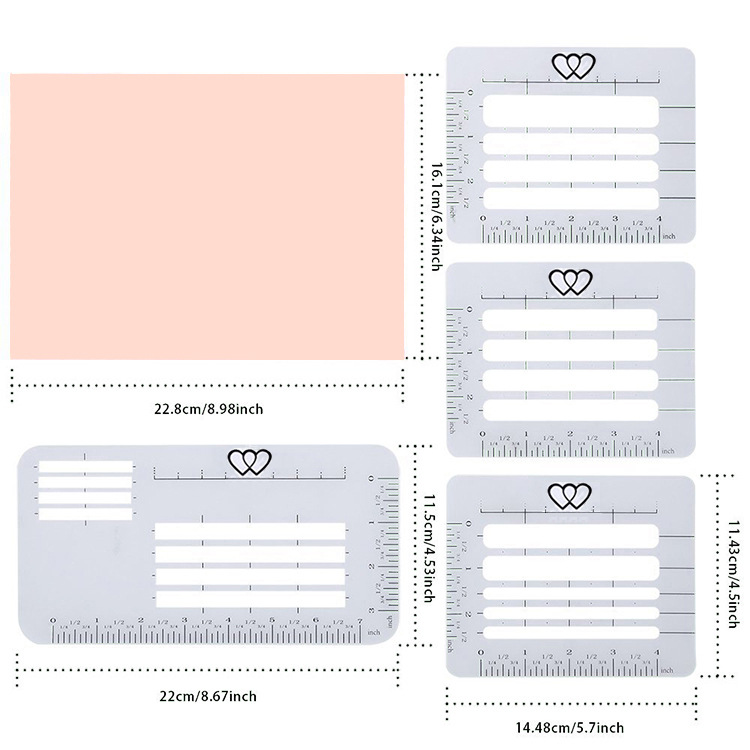 Amazon New Envelope Template Postgraduate Entrance Examination Ruler Set Invitation Card Template Calligraphy Practice Ruler Combination