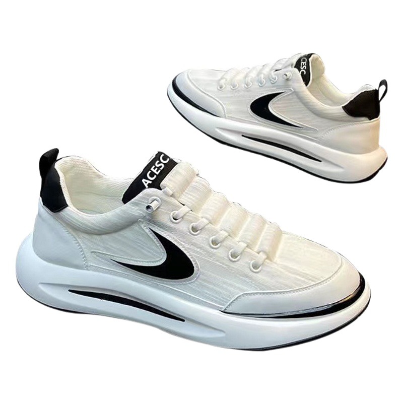 Ice Silk Mesh Men's Shoes 2025 New Korean Fashionable Forrest Gump Shoes Internet Celebrity Thick-soled Torre Shoes Breathable Sports Shoes