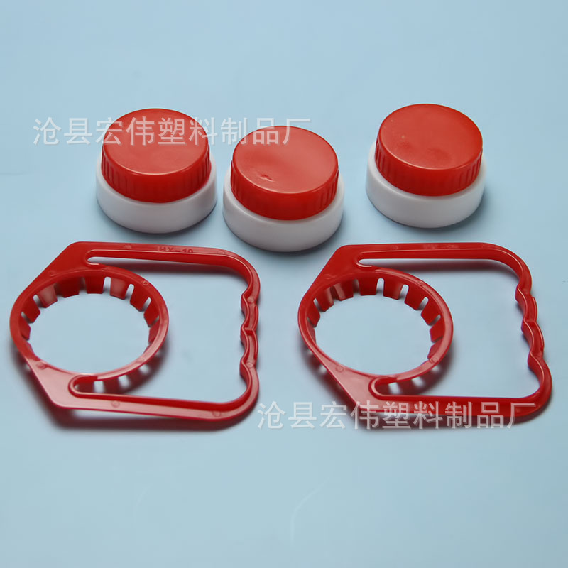 Factory wholesale pet plastic packaging bottle cap flat pressure plastic cover + handle