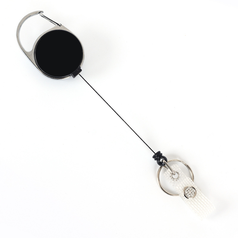 Picture of Retractable Full Plane Printing Easy Pull Buckle Metal Back Clip Plastic Frosted Telescopic Buckle Card Cover Anti-loss Buckle Easy to Pull