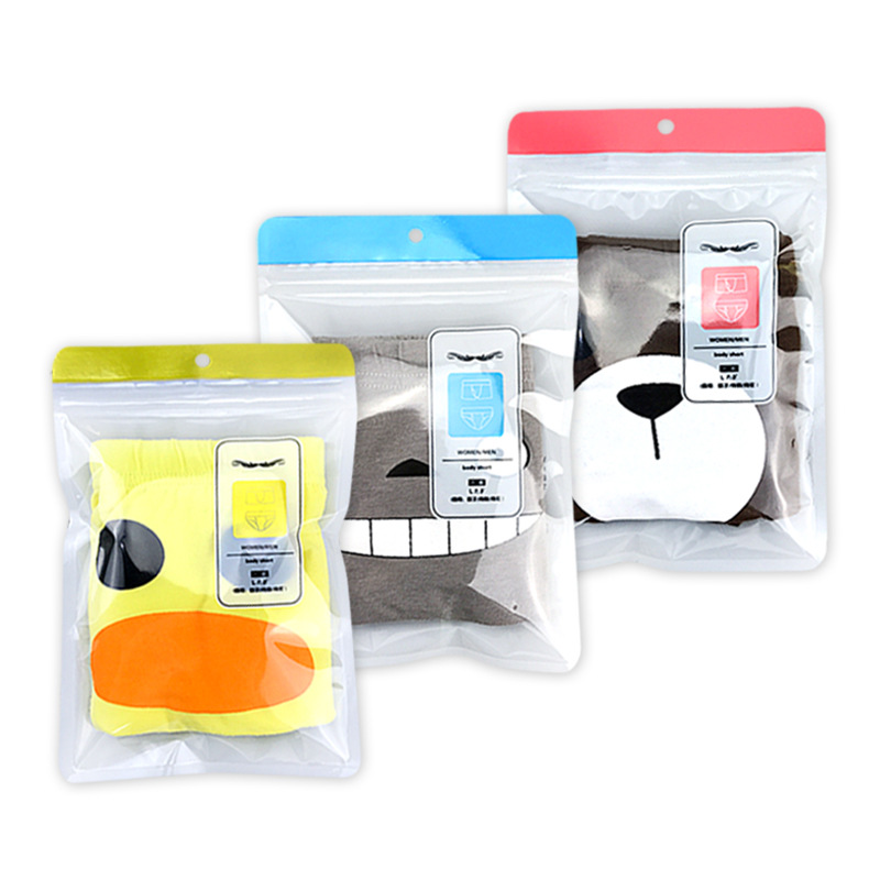 13*20 Translucent Universal Tricolor Optional Underpants for Men and Women Inner Pants Bag Single Pack Zipper Bag Self-sealing Packaging Bag