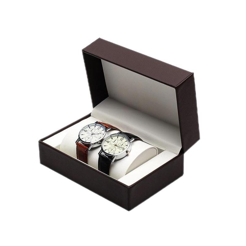 Picture of Large Flip PU Leather Watch Box High-end Watch Display Box Black Leather Watch Packaging Box Storage Watch Box