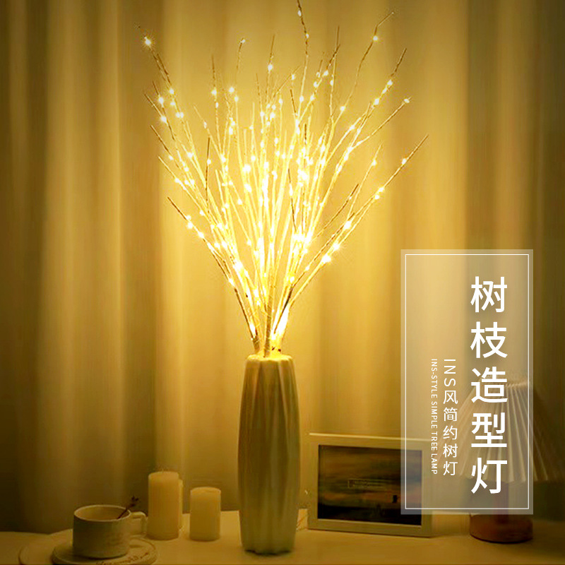 Simulation 50Led Birch Branch Lamp Home Decoration Creative Luminous Branch Lamp Christmas Halloween Decorative Lamp