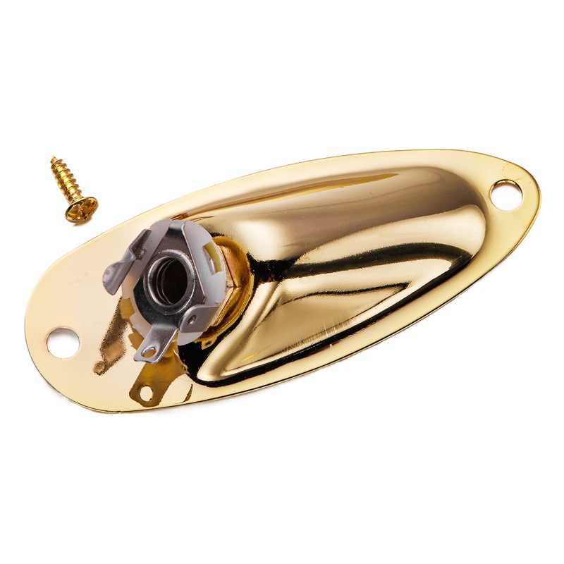 Electric Guitar String Roller Holder, Boat-Shaped Audio Cable Socket Hole Board and Neck Plate Reinforced Plate with Mounting Screws