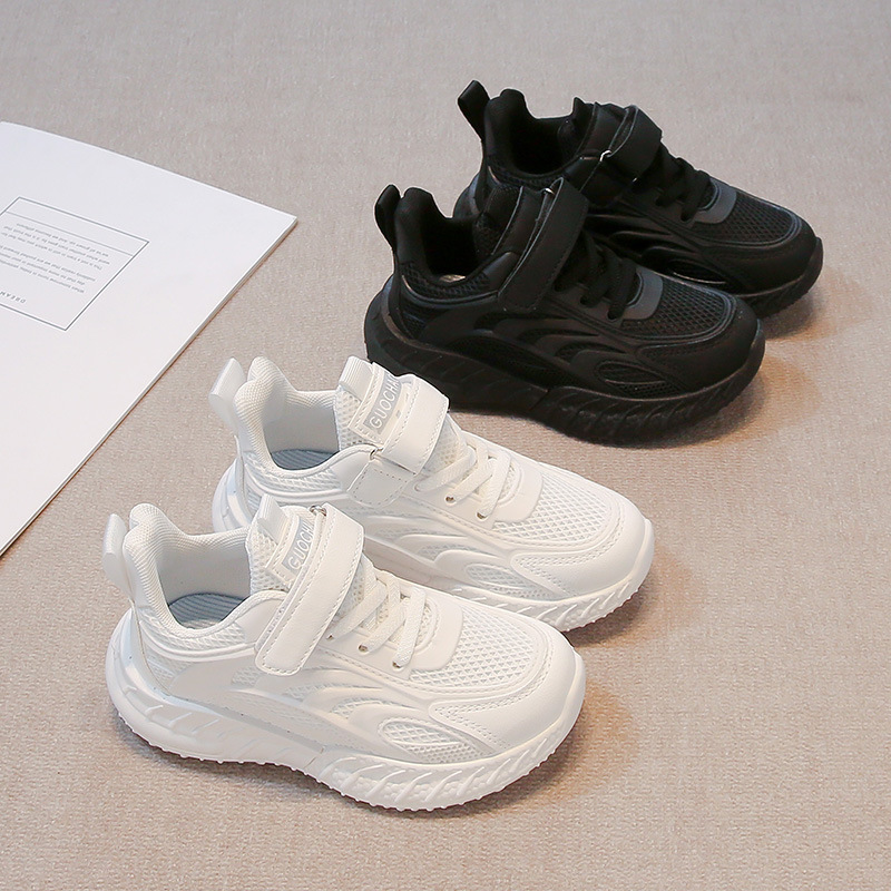 Girls small white shoes 2025 spring and autumn new breathable children's white sneaker 61 campus student performance shoes
