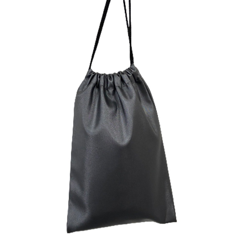 10*20 Gray Waterproof Cloth Bag Selfie Stick Headphone Storage Drawstring Flap Pocket Pants Gift Bag Silk Screen Can Be Customized