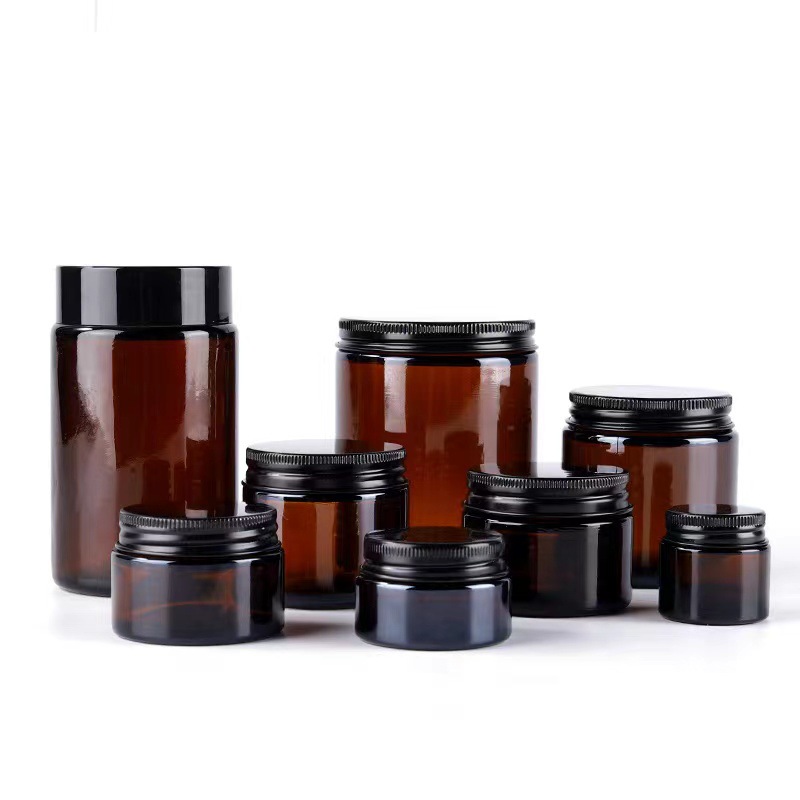Wholesale 250ml brown scented candle empty jar DIY handmade large candle glass candle holder cup empty bottle