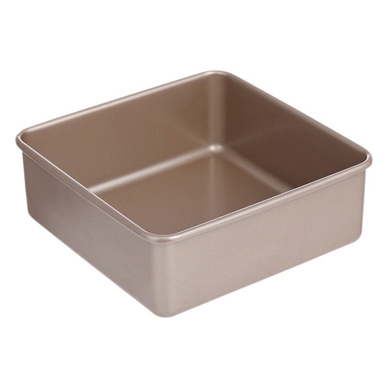 Golden Ancient Early Cake Mold Thickened Square Carbon Steel Baking Pan Multi-purpose Deep Bread Pan Household Baking Tools