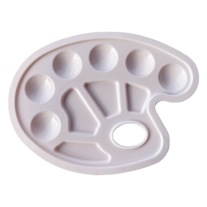 Palette Oval 6+4 Palette Painting Paint Palette High Quality Hard Plastic Art Painting Supplies