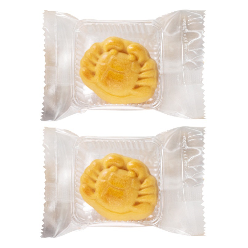 Thickened Oatmeal Crisp snowflake crisp bag mini crab moon cake packaging bag machine sealing bag bottom support box 30g bag 100 pack