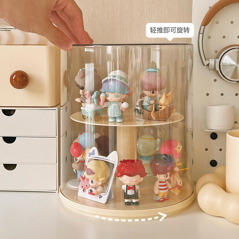 Rotating Blind Box Storage Display Rack Multi-Layer Lego Hand Display Cabinet Dustproof Bubble Mate Acrylic Display Box