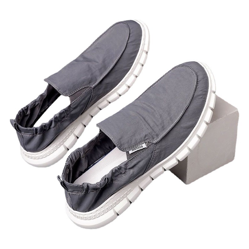 Canvas shoes new slip-on men's lazy shoes ice silk mesh men's shoes comfortable breathable socks shoes wholesale