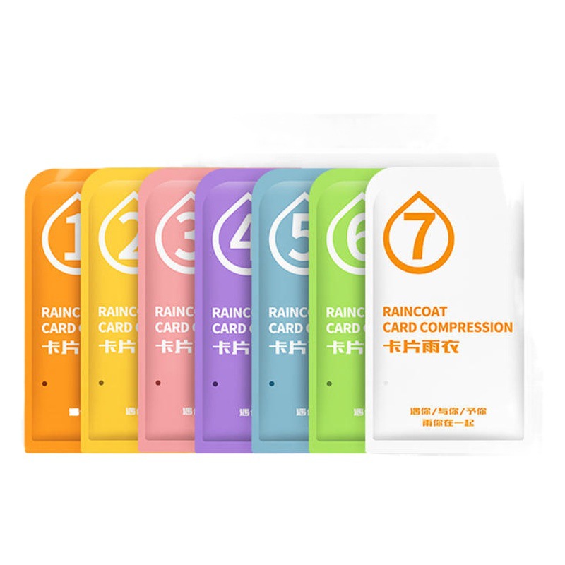 Morandi Color Card Raincoat Seven Color Disposable Thickened Long Full Body Adult Universal Compression Portable Poncho