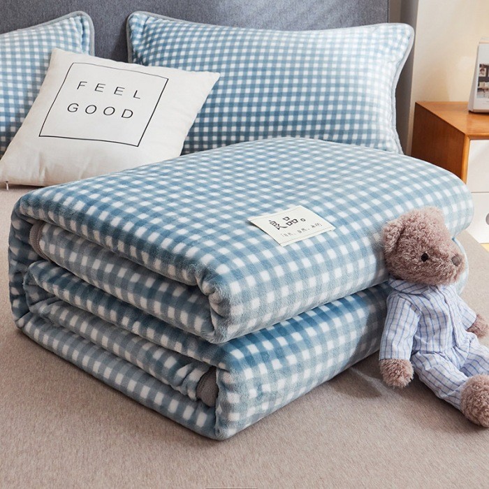 Picture of Muji Blanket Nap Blanket Flannel Blanket Blanket Coral Fleece Air-conditioning Blanket Winter Thickened Fleece Blanket Wholesale
