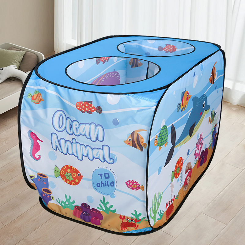 Picture of Children's cartoon bus indoor tent automatic pop-up skylight tent outdoor picnic toy Interactive Game House