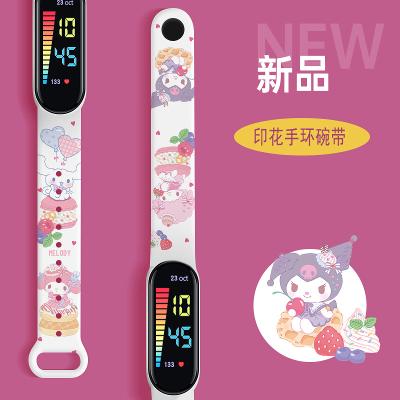 Picture of Cross-border in stock meters 12 printed LED waterproof electronic watch cartoon student cute bracelet wristband watch wholesale