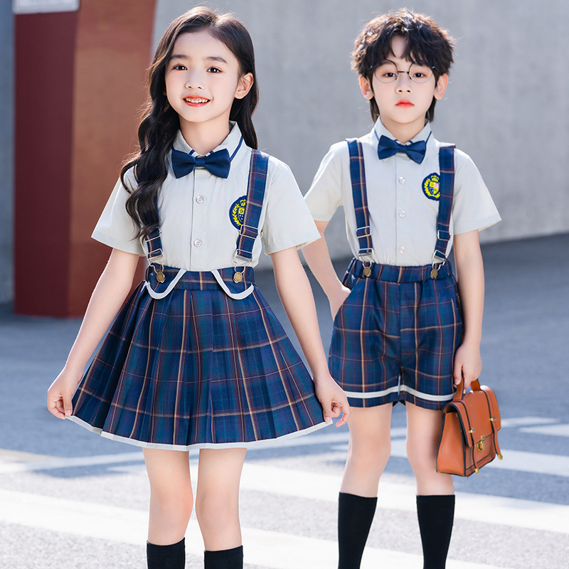 Picture of 2024 Kindergarten Summer Children's Graduation Photo Sportswear College Style Summer School Uniform for Primary School Students