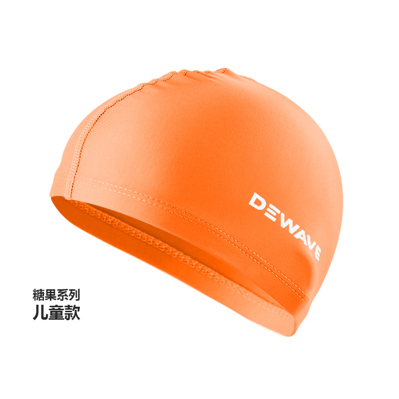 Picture of Swimming cap adult cloth cap swimming cap polyester nylon four needle six thread unisex large swimming belt paper card wholesale