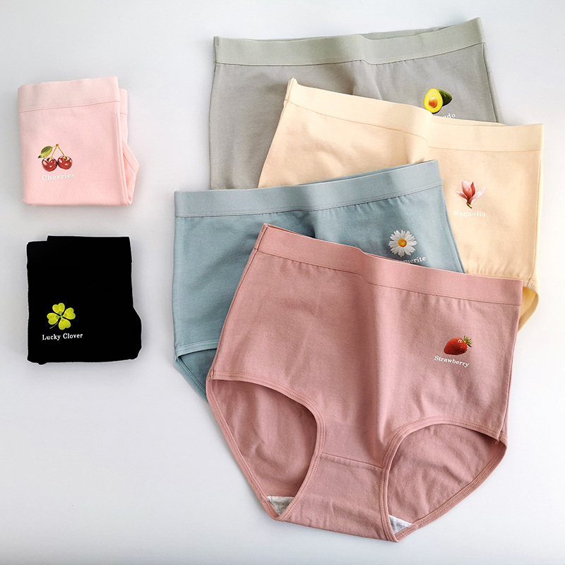 Picture of Mom's High-Waisted Pure Cotton Underwear Women's Butt Lifting and Tummy Control Large Size Underwear Women's 100kg Pure Cotton Women's Briefs