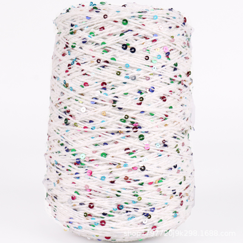 Picture of [Siyue] xiaoxiangfeng hand-knitted wool ball colorful beads cotton thread size sequined wool 500g wholesale