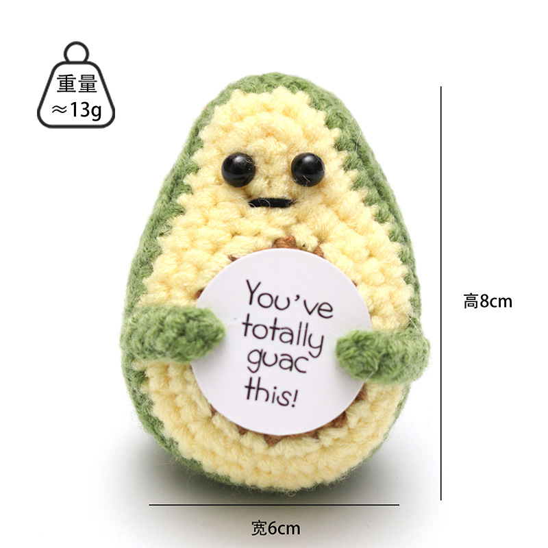 Picture of Cross-Border Hot-Selling Wool Crochet Positive Energy Potato Knitted Wool Cucumber Positive Energy Wool Crocheted Doll Finished Product