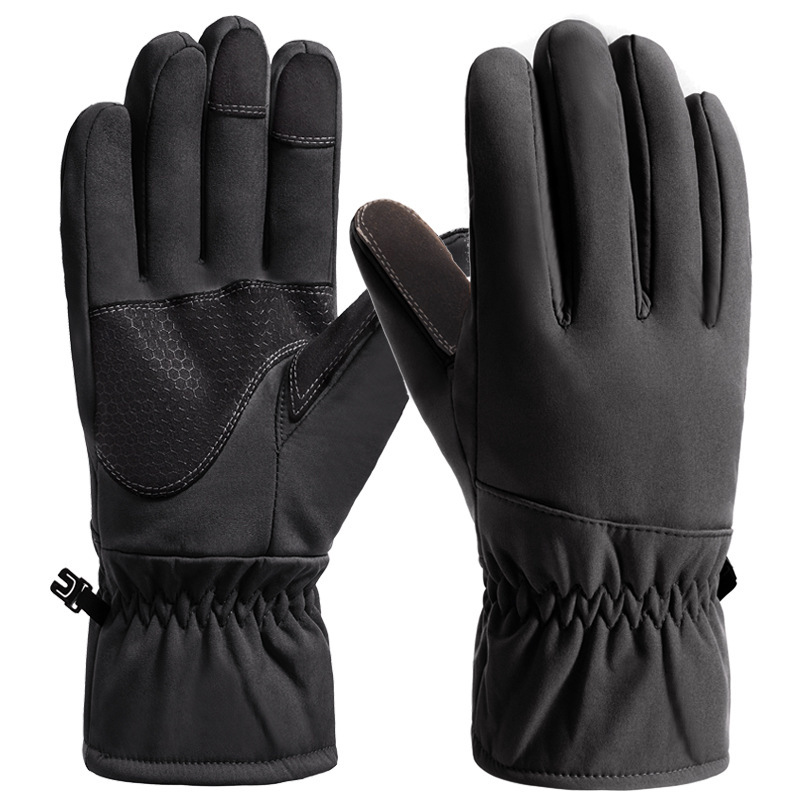 Picture of Outdoor Sports Warm Non-Slip Waterproof Touch Screen Tactical Camouflage Mountaineering Training Fleece-Lined Autumn and Winter Ski Gloves for Men and Women