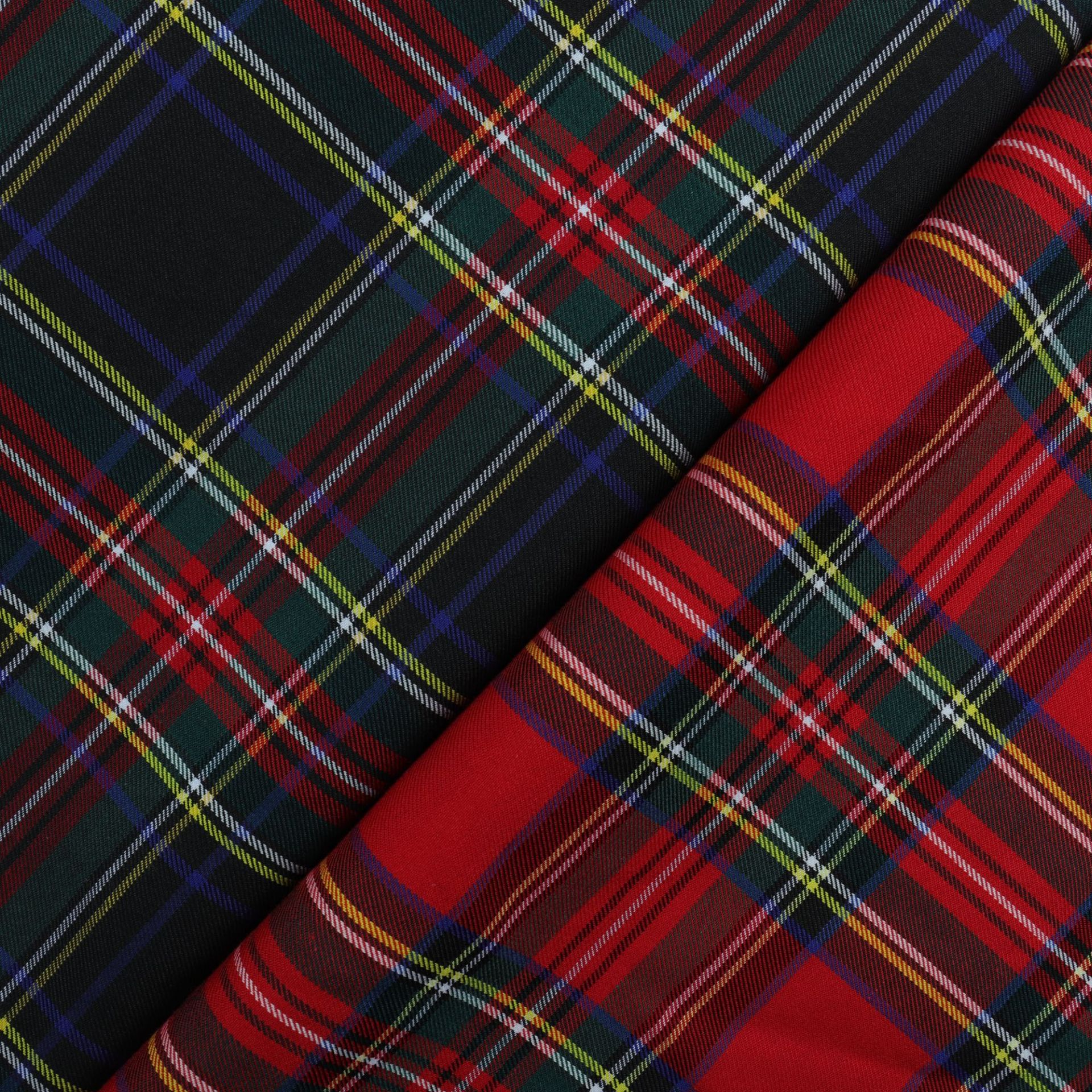 Scottish Plaid School Uniform Fabric European Curtain Tablecloth Skirt British Style cosplay Uniform Background Fabric