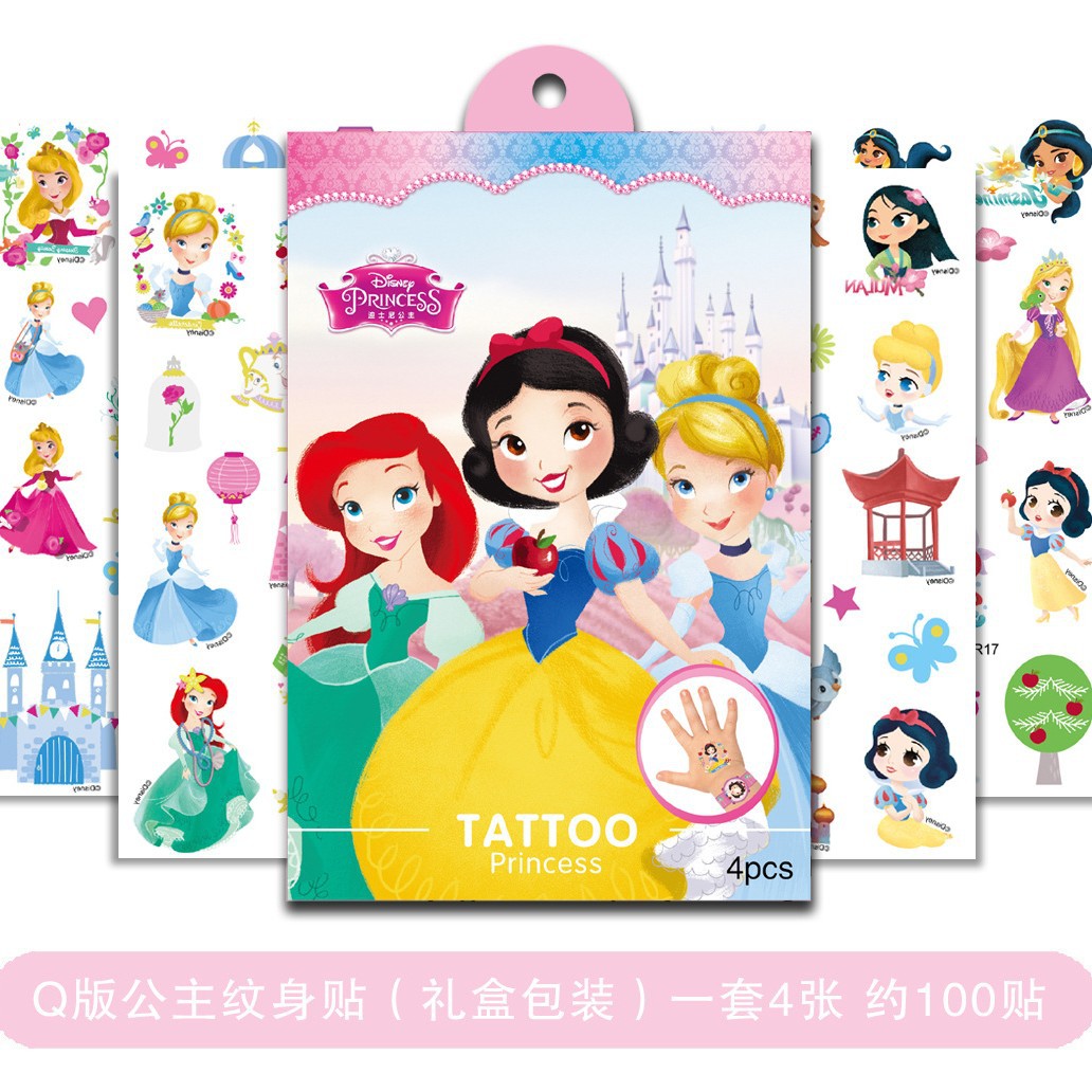 Picture of 4 Genuine Disney Frozen Tattoo Stickers 100 Stickers for Kidsren Cartoon Tattoo Stickers Dinosaur Transfer Stickers