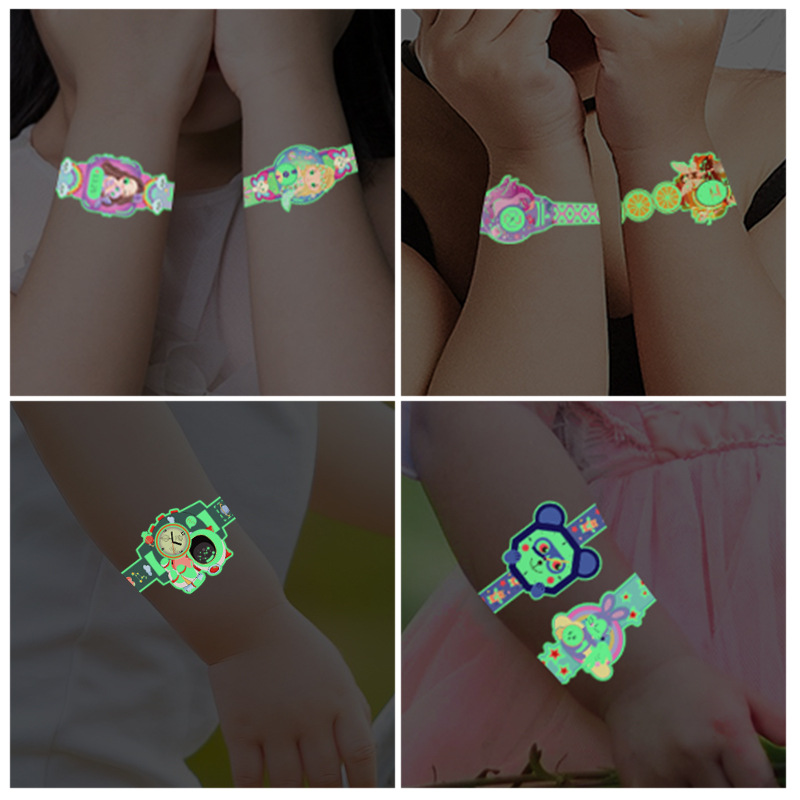 Picture of New cross-border waterproof children luminous watch tattoo stickers for boys and girls luminous watch tattoo stickers wholesale