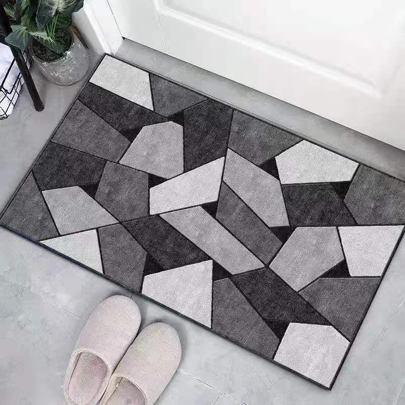 Cross-border Crystal Velvet Floor Mat Door Mat Dirt-resistant and Easy-to-take-care Foot Mat Toilet Door Non-slip Foot Mat for Hair