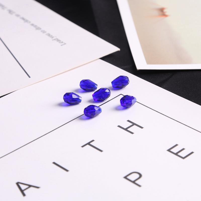 Picture of Drop-shaped glass crystal beads DIY handmade beaded bracelet earrings making materials cross-border a generation of hair