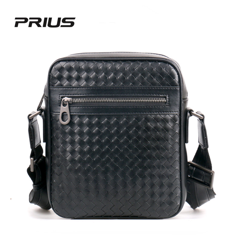 Prius2025 Autumn and Winter New Backpack Men's Shoulder Bag Woven Crossbody Bag Without Logo Cross-Border Exclusive Supply Without Logo