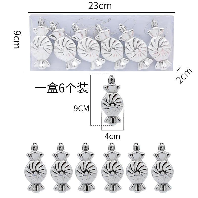 Picture of Cross-border wholesale new Christmas decoration candy Christmas tree decoration pendant Christmas ball painted Christmas gift