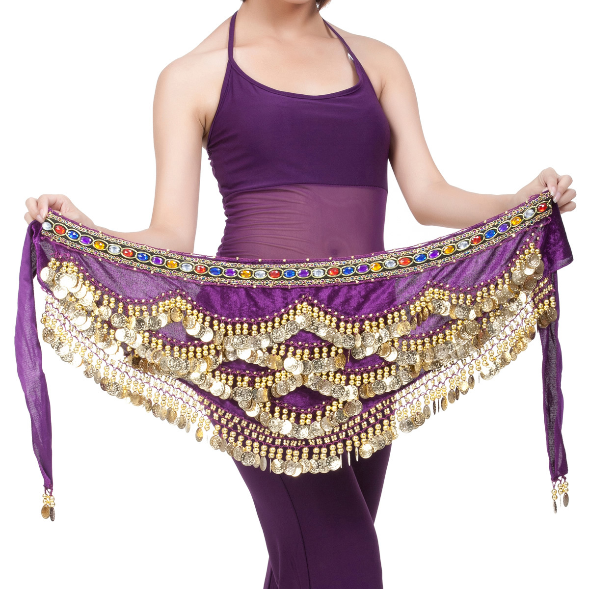 Picture of 328 Currency Belly Dance Waist Chain Belly Dance Belt Waist Chain Handmade Sequin Waist Decoration Egyptian Oriental Dance Waist Chain
