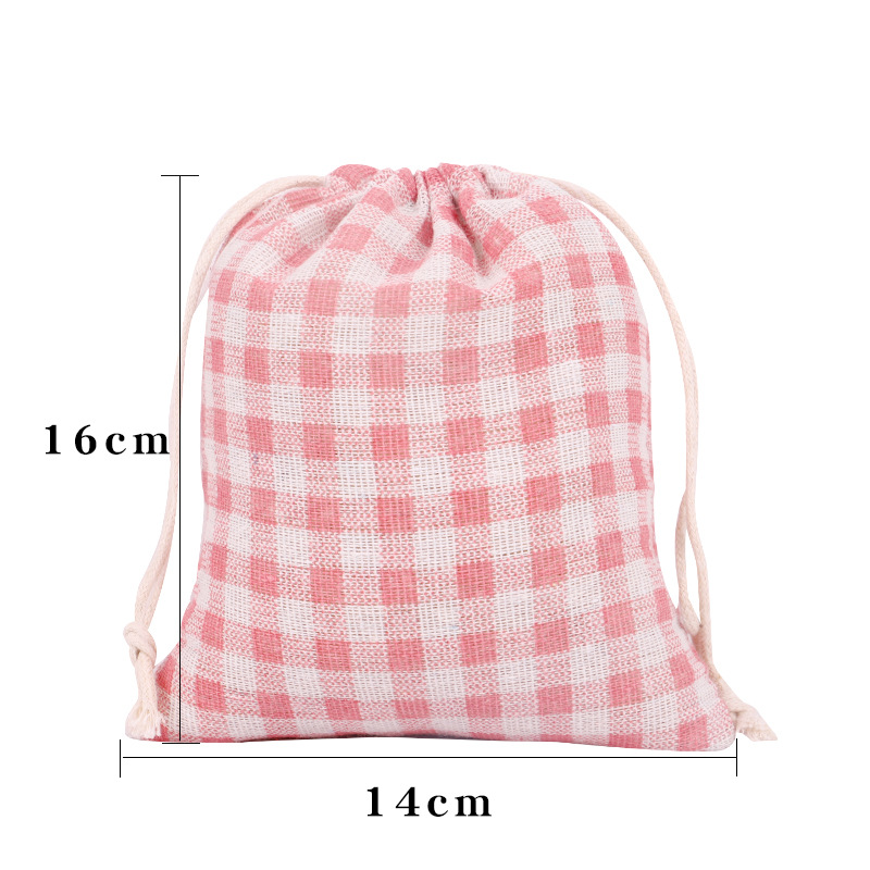 Picture of Printed cotton drawstring bag small bag home travel sundries storage bag Christmas gift packaging bag in stock