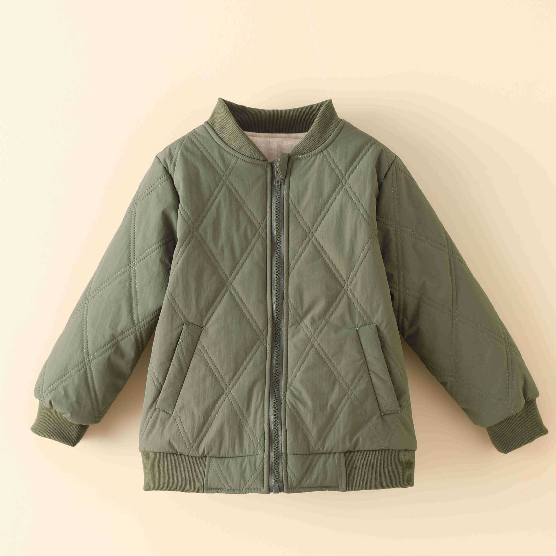 Picture of Children's Cotton-padded Coat Thickened School Uniform Artifact Boys' Cotton-padded Coat Three-layer Girls' Wool Outer Wear Top Winter Silk Cotton-padded Coat