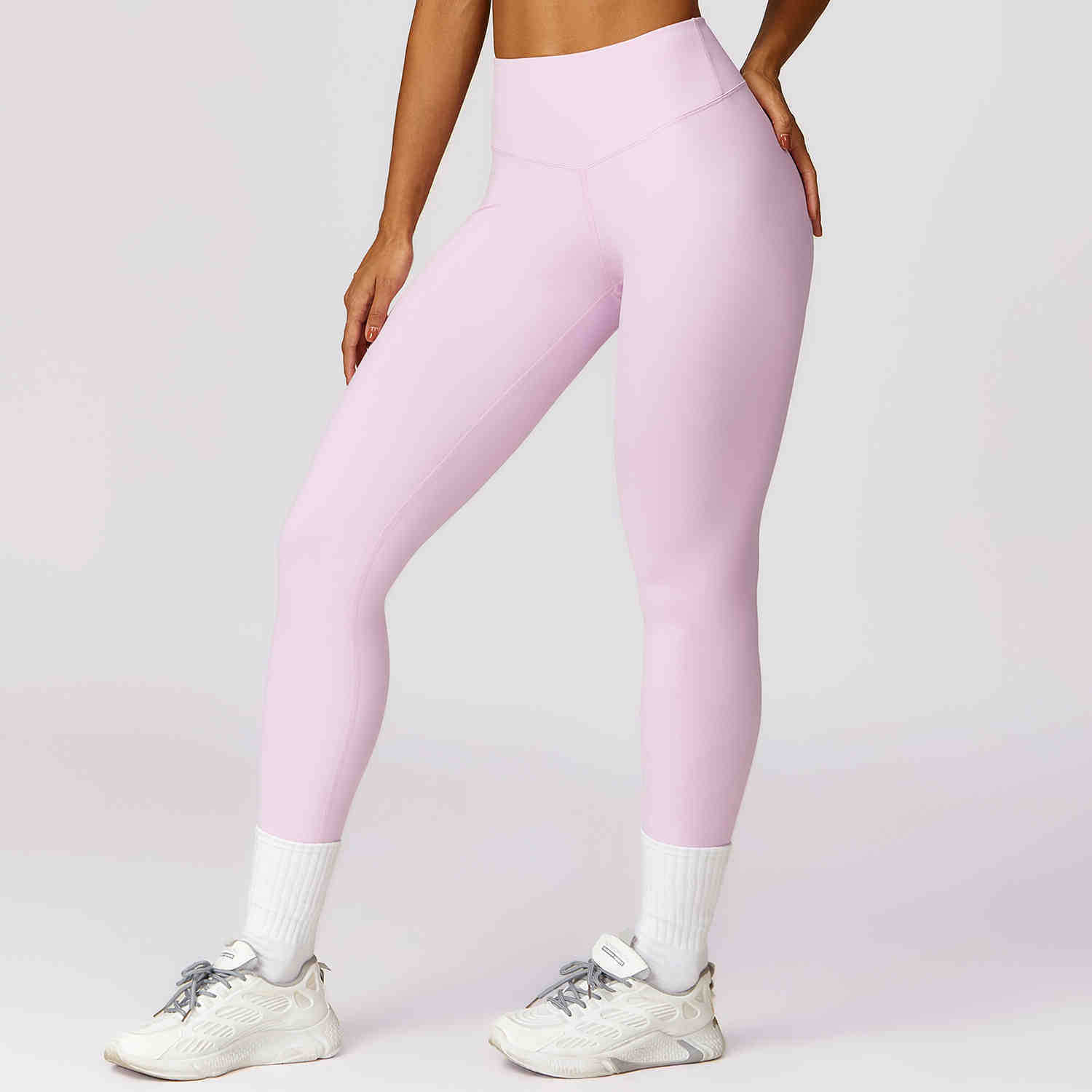 High waist seamless naked hip quick-drying yoga pants women's slim elastic tight fitness outside wear running sports base
